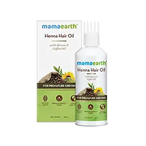 Mamaearth Henna Hair Oil with Henna & Coffee Oil