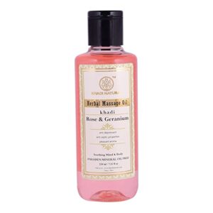 KHADI NATURAL Ayurvedic Rose Geranium Massage Oil