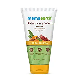 Mamaearth Ubtan Natural Face Wash For all Skin Type with Turmeric & Saffron for Tan Removal