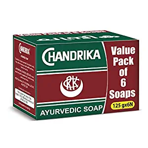 Chandrika Classic Ayurvedic Handmade Soap, 125g (Pack of 6)