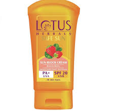 Lotus Herbals Safe Sun UV Shield Whitening Gel Cream SPF 50 UVB & IR PA+++