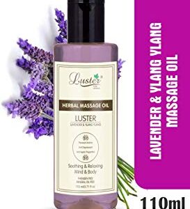 Luster Lavender & Ylang Ylang Herbal Massage Oil (Paraben & Mineral Oil Free)-110 ml