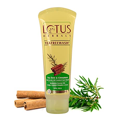 Lotus Herbals Teatreewash Face Wash | with Tea Tree Oil & Cinnamon